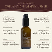 Collagen Cream Moisturizer benefits: plumping hydration, fine-line smoothing, calming and collagen support