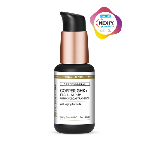 Quicksilver Copper GHK+ Facial Serum with Cycloastragenol bottle