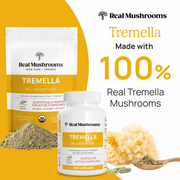 Organic Tremella Extract Capsules and Powder is made with 100% Real Tremella Mushrooms