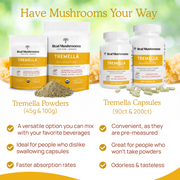 Real Mushrooms Organic Tremella Extract Capsules and Powder Other Benefits 