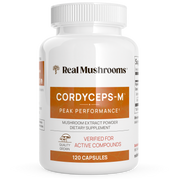 Real Mushrooms Organic Cordyceps Extract Capsules 