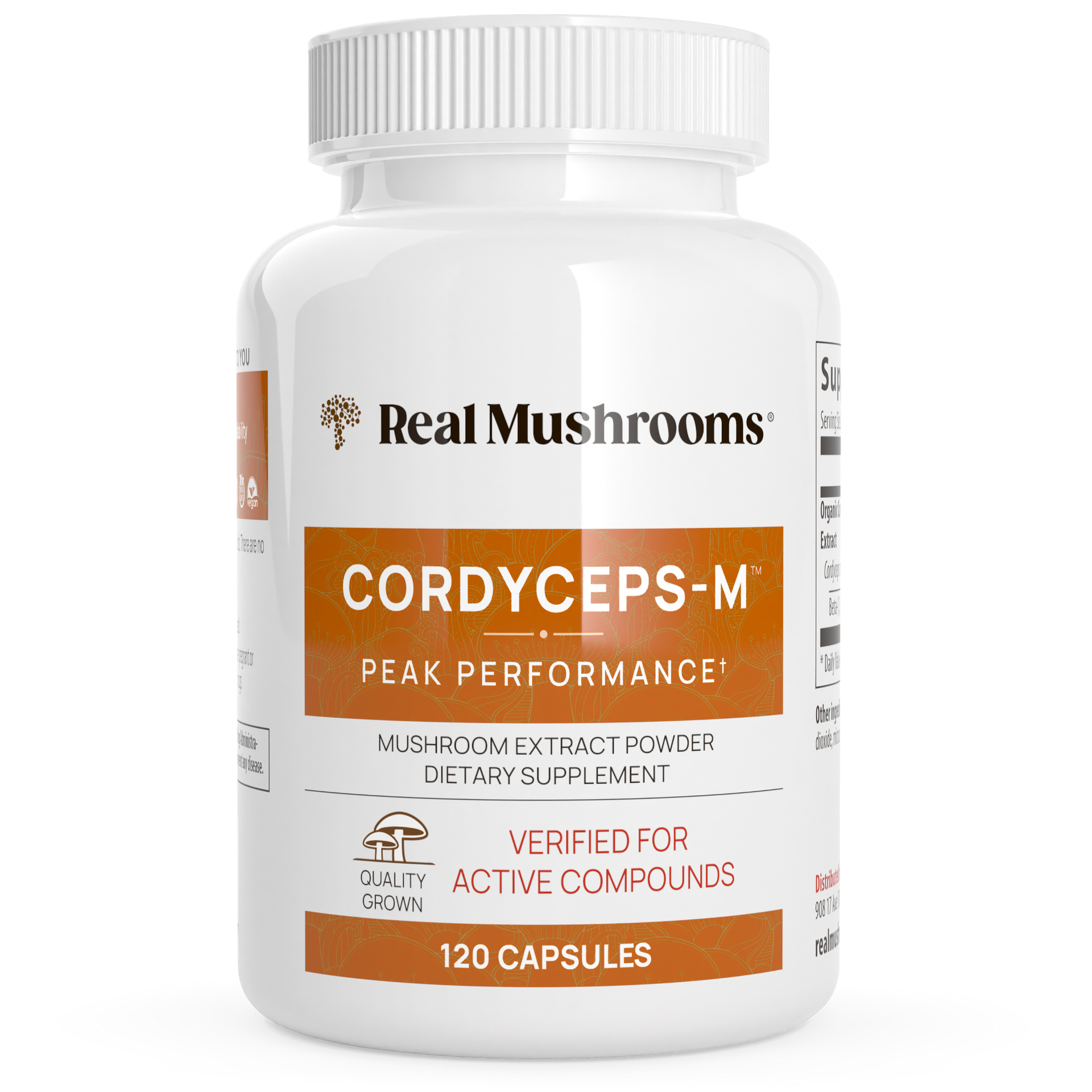 Real Mushrooms Organic Cordyceps Extract Capsules 