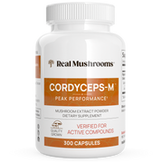 Real Mushrooms Organic Cordyceps Extract Capsules 300 capsules