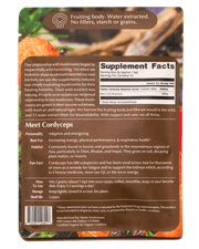 Mystic Mushrooms Cordyceps Supplement Facts