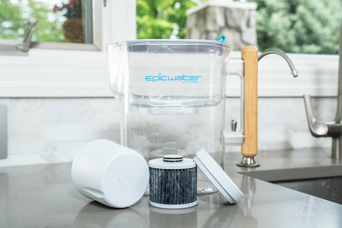Epic Water Pure XP Pitcher | Reduces Fluoride, PFAS, & Parasites