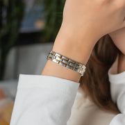 HealthyLine Stainless Steel Energy Bracelet 4-in-1. 2 Colors available. Model B041