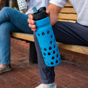 Blue Epic Escape Glass Bottle with Filter 32 oz