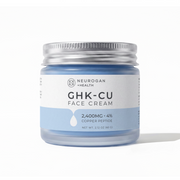 Neurogan Health Advanced GHK-Cu Copper Peptide Face Cream 2,400 mg jar on a white background.
