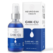 Neurogan Health GHK-Cu Copper Peptide Hair and Scalp Serum bottle and product box.
