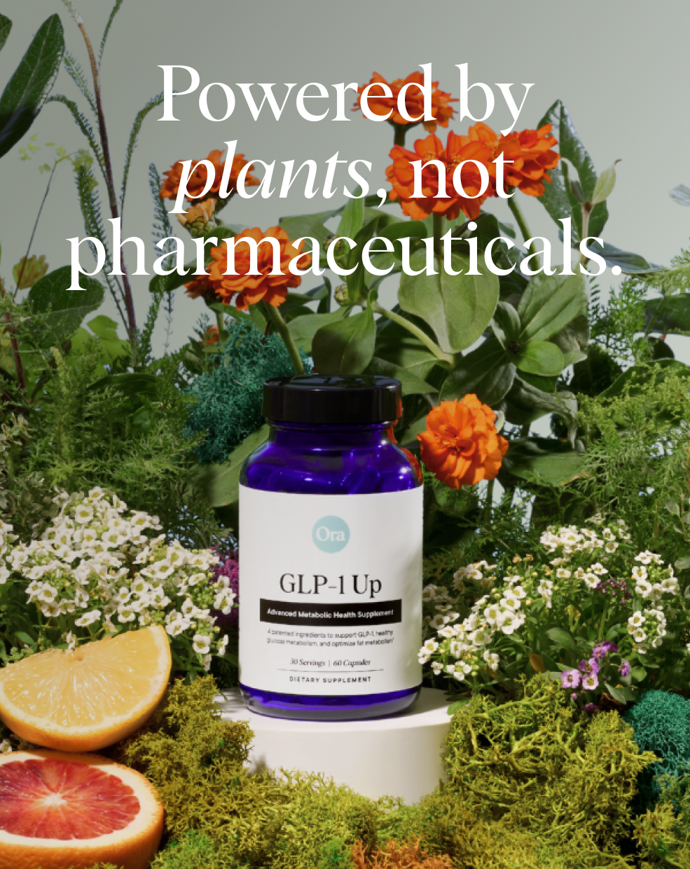 Ora Organic Natural GLP-1 Support Powered by plants, not pharmaceuticals