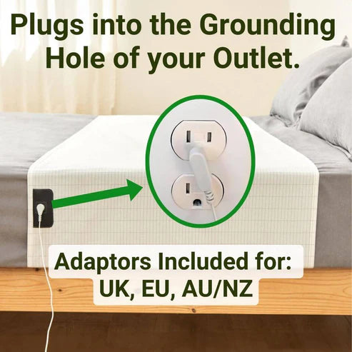 Just plug into the grounding hole of your outlet - GroundingWell™ Bedsheet
