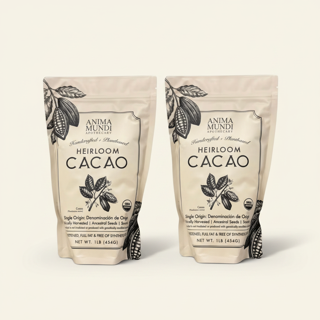 2 Packs of Heirloom Cacao Powder - 1 Lb Bag