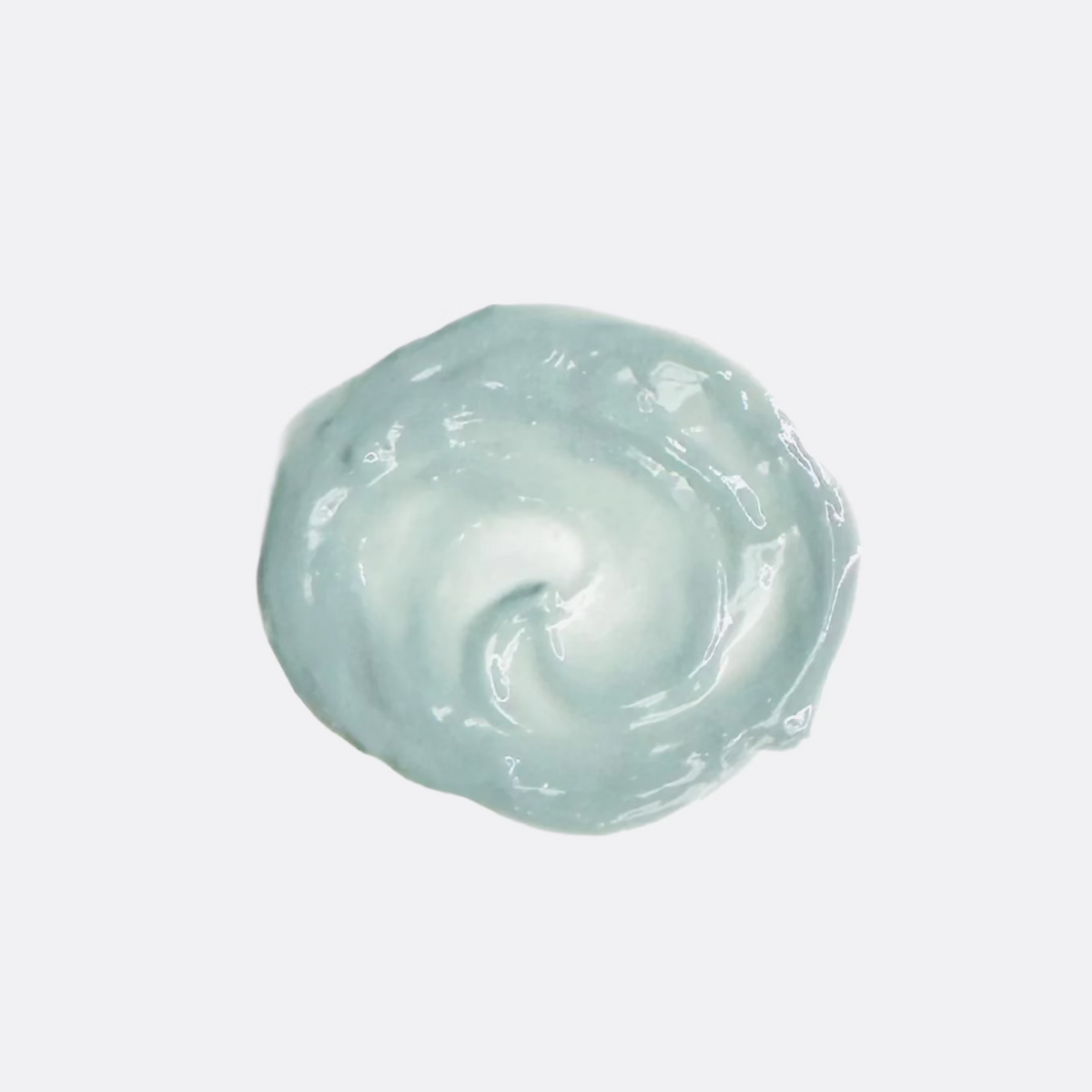 Pale blue creamy texture swatch of Code of Harmony Bioferment Detox Mask
