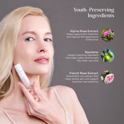 Woman applying Mama Sol EYEBRELLA™ under-eye brightener with applicator