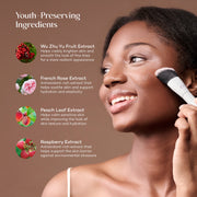Key ingredients graphic for Mama Sol FACEBRELLA™ Tints glow serum