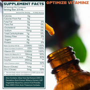 Supplement Facts for Citrus Blast Optimize Vitaminz