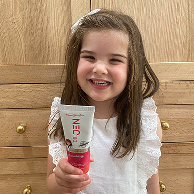 Dr. Jen’s Fluoride-Free Strawberry Toothpaste is designed with clinically proven remineralizing ingredients