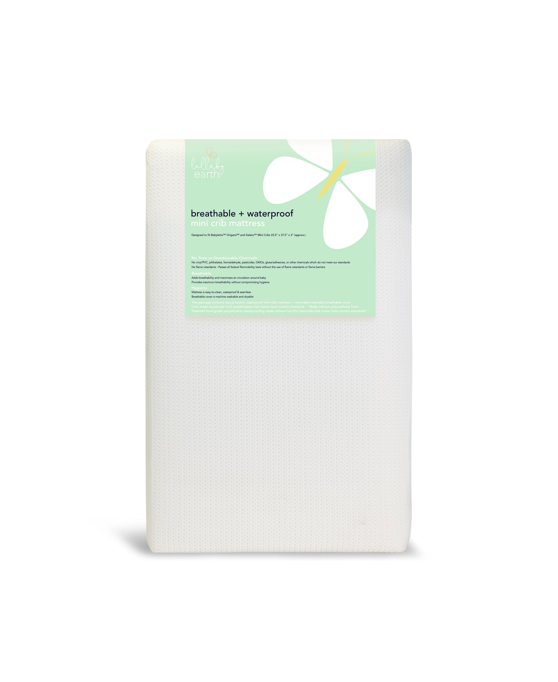 Lullaby Earth Breathe-Safe Mini Crib Mattress