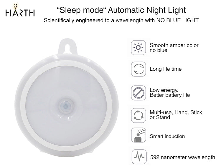 Sleep Science Backed - HarthYourHome Sunflower Night Light. Stick Anywhere - Battery Powered - Motion Activated. Perfect for Kids Room, Hallway.
