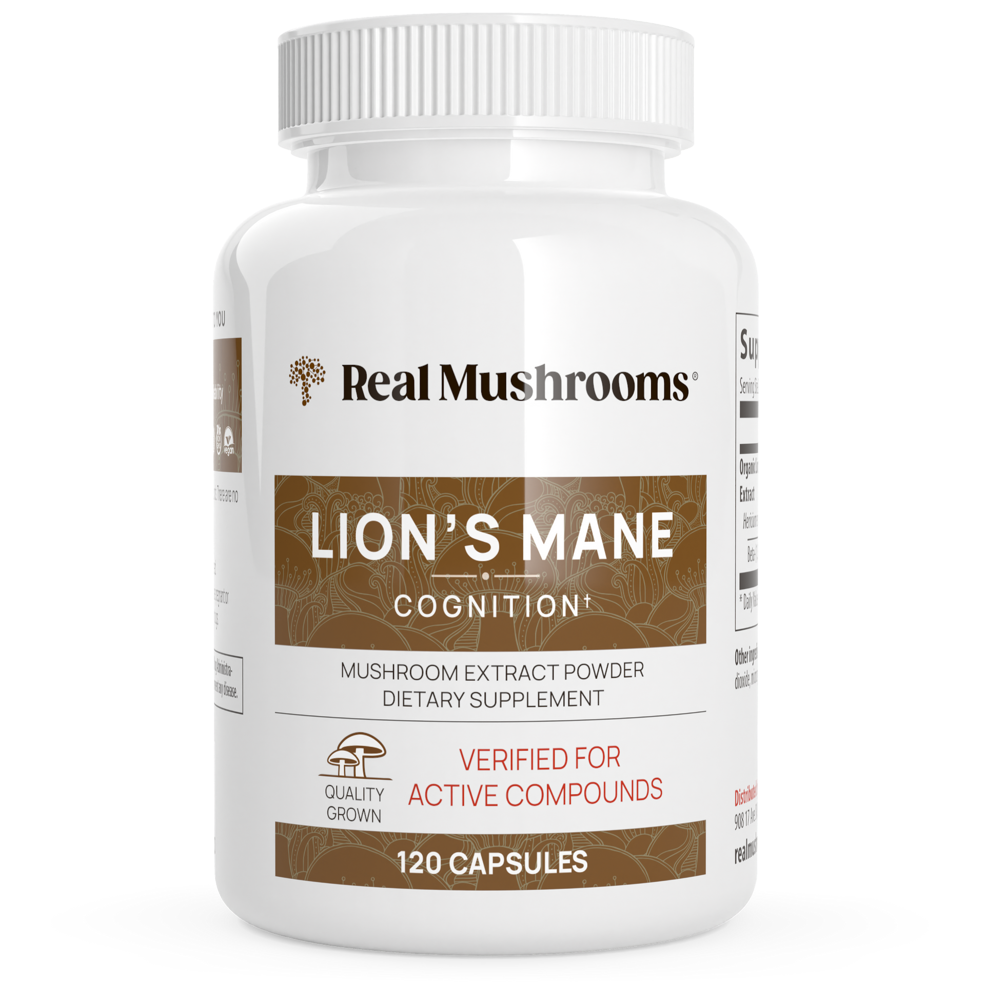 Real Mushrooms  Organic Lions Mane Extract Capsules 