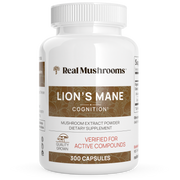 Real Mushrooms  Organic Lions Mane Extract Capsules 300 Capsules