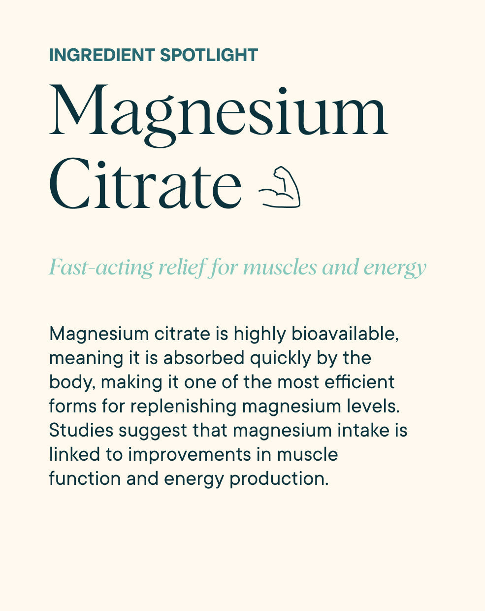Ingredient spotlight of Ora Organic 4-in-1 Magnesium Powder
