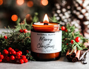 Natural Sloth Merry Christmas Candle 4 oz
