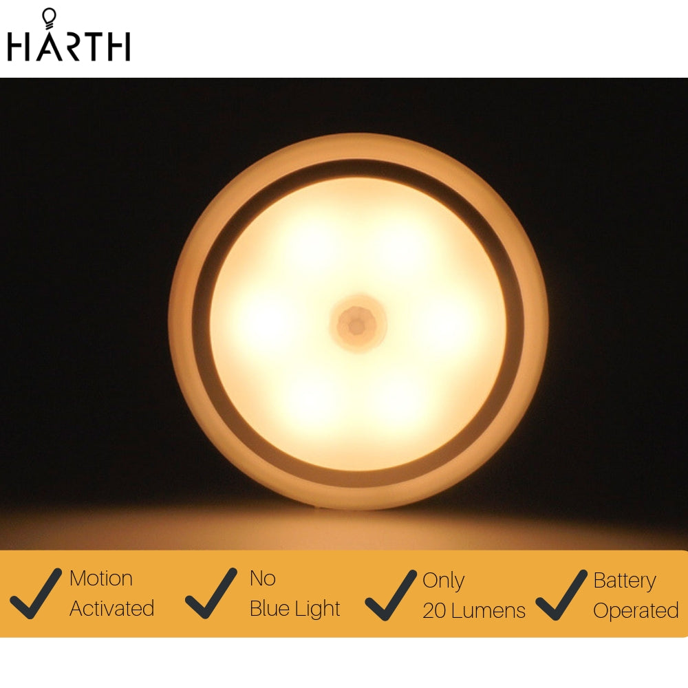 Functions of HarthYourHome Sunflower Night Light. Stick Anywhere - Battery Powered - Motion Activated. Perfect for Kids Room, Hallway.