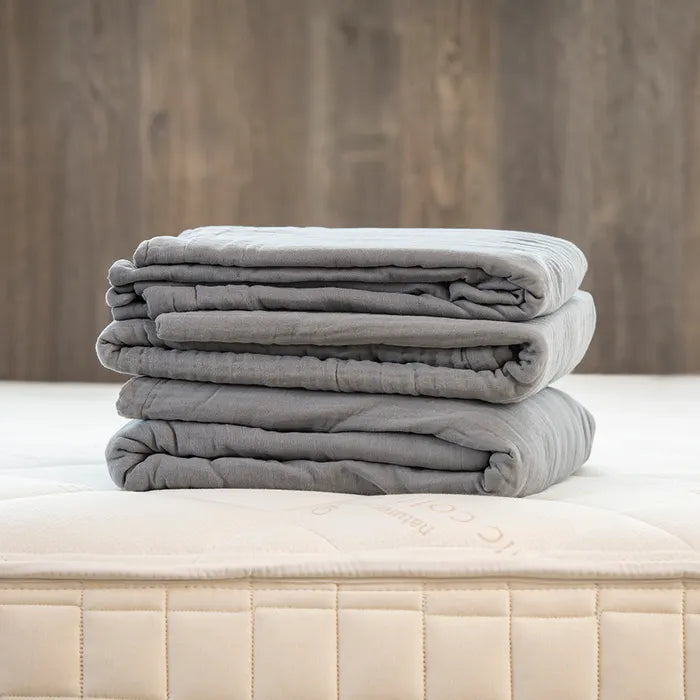Smokey slate- Naturepedic 4-Layer Muslin Blanket