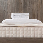 Arctic Snow - Naturepedic 300 TC Percale 15" Depth Flat Sheet
