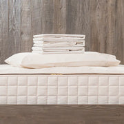 Cream - Naturepedic 300 TC Percale 15" Depth Flat Sheet