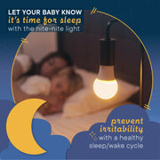HarthYourHome Nite-Nite Light Bulb (3 Watts) Perfect for Nursery. Dimmable, Easily adjust brightness.
