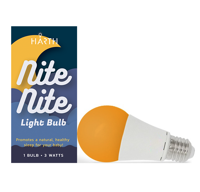 HarthYourHome Nite-Nite Light Bulb (3 Watts) Perfect for Nursery. Dimmable.