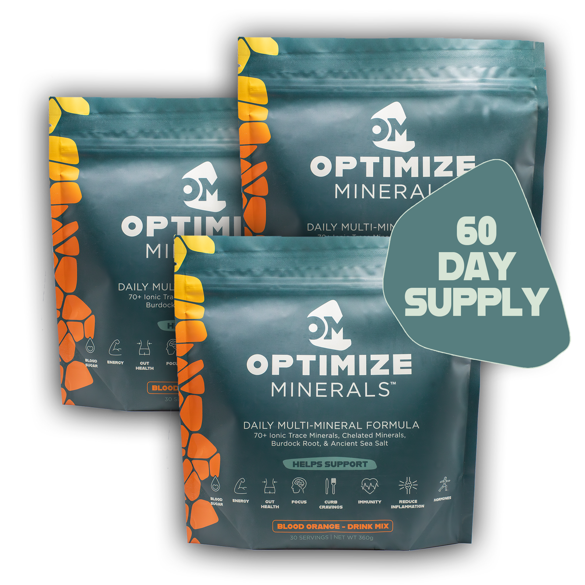 Optimize Minerals Blood Orange 90 Day Supply