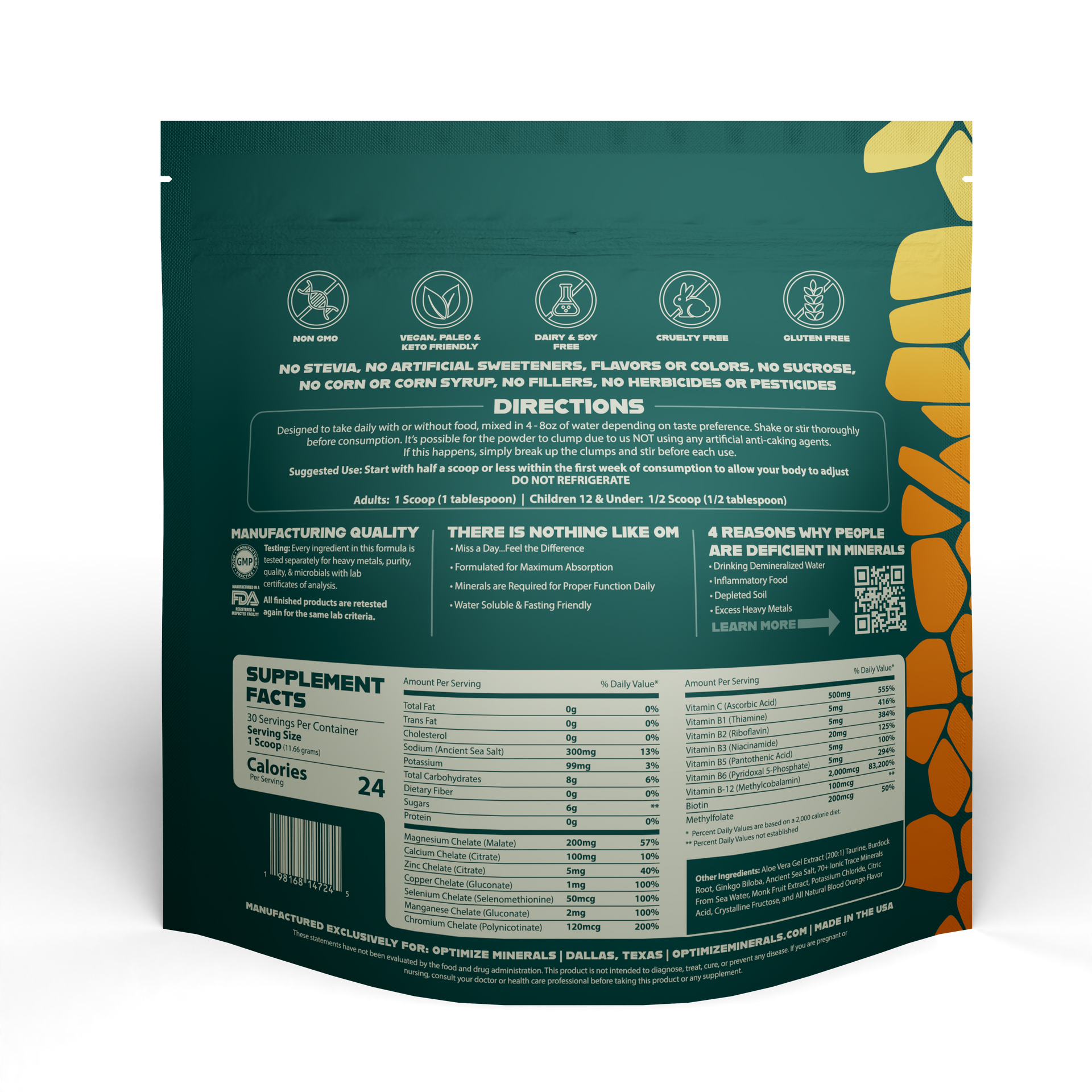 Optimize Minerals Blood Orange Back