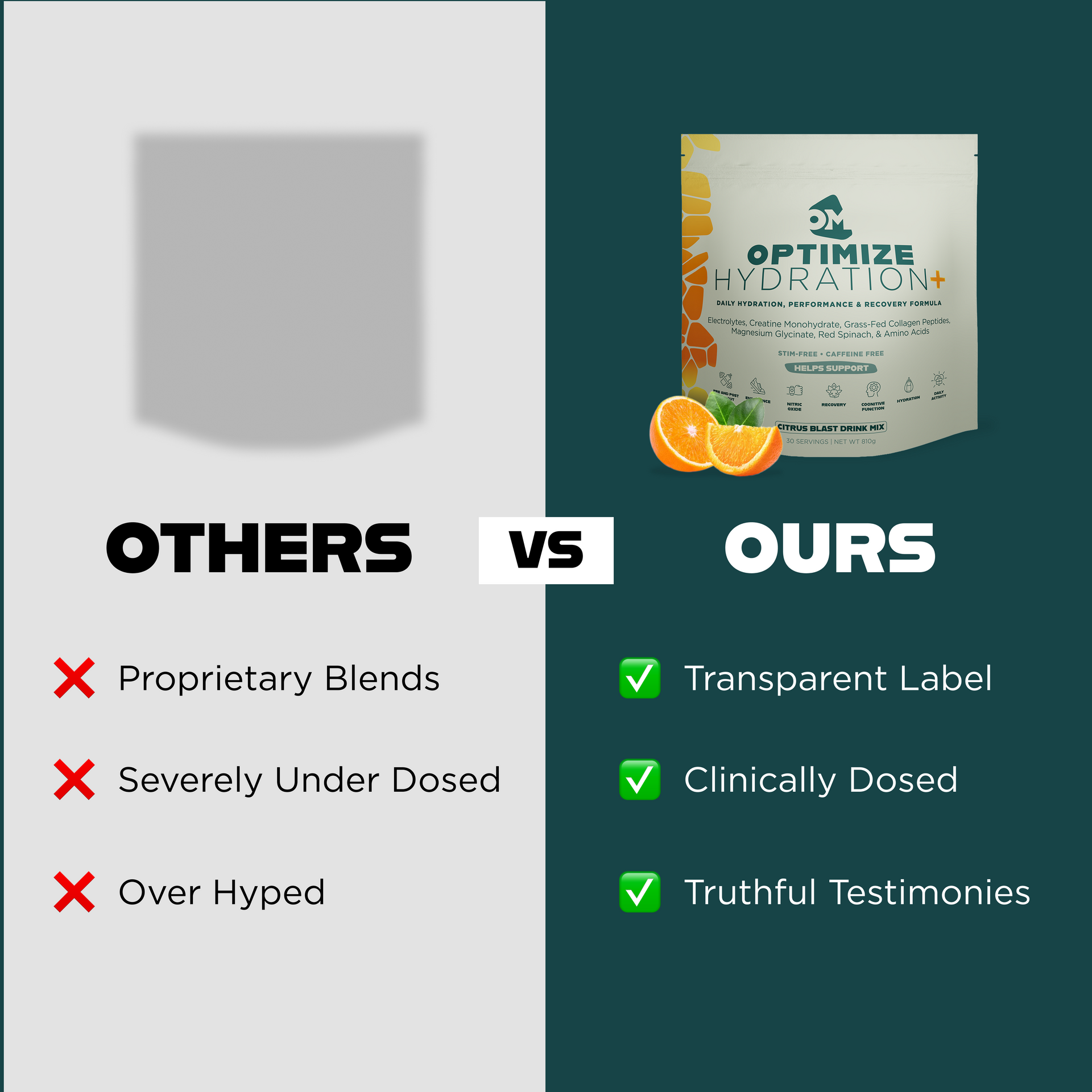Optimize Hydration Citrus Blast Comparison