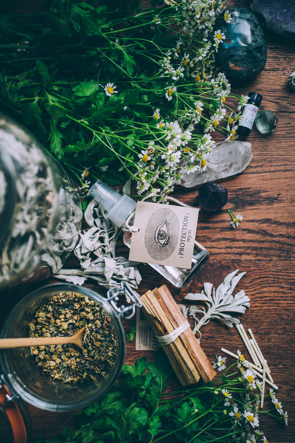 Anima Mundi - PALO SANTO WATER Protection Myst Auric Purification with Herbals and Flowers