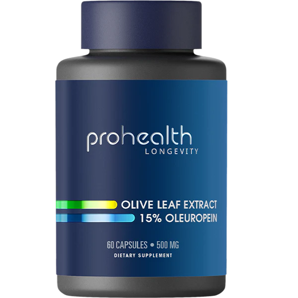 ProHealth Longevity Olive Leaf Extract - 15% Oleuropein - 500 mg, 60 capsules