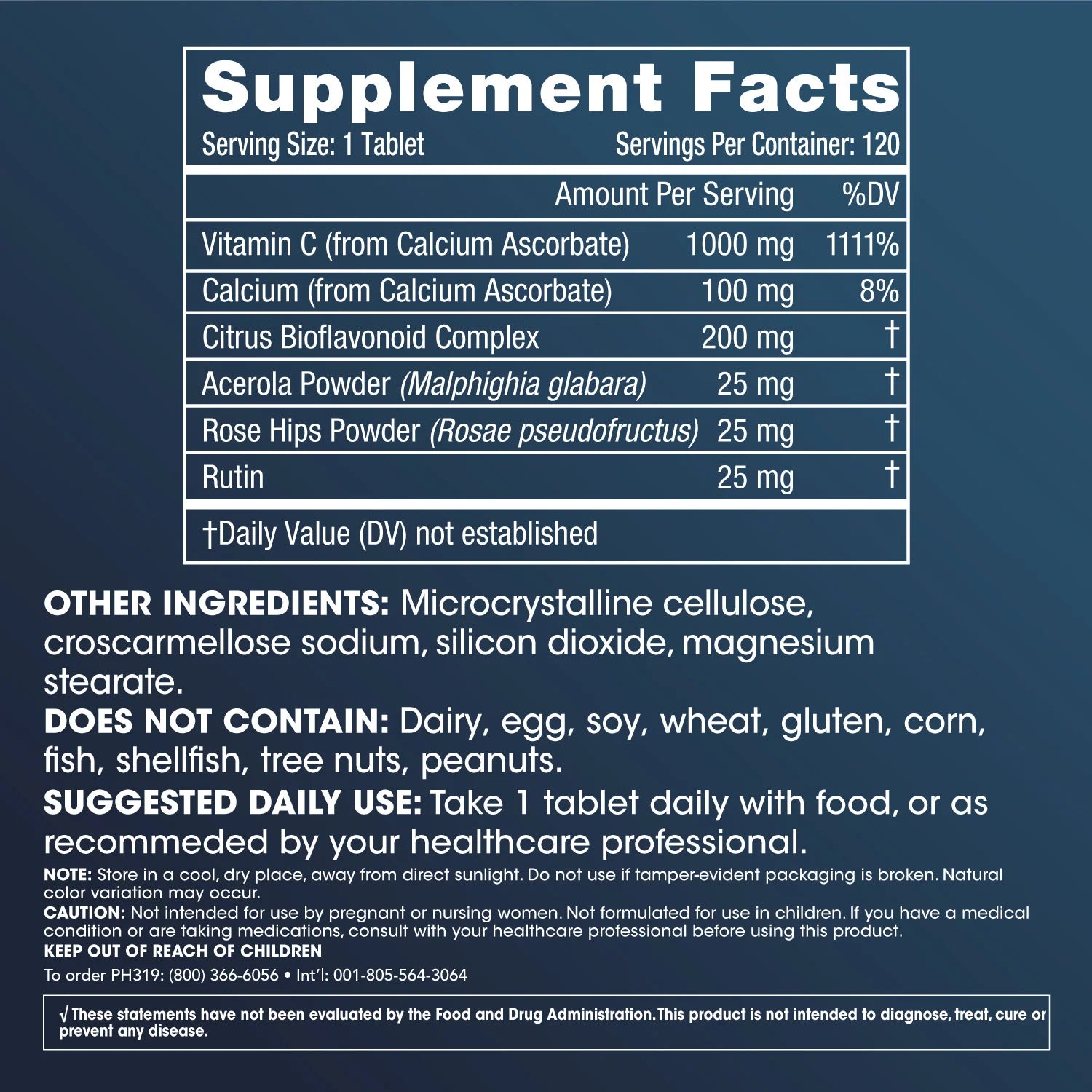 ProHealth Longevity Pro-C Complex™ - The Immune Defender - 1000 mg - Supplement Facts
