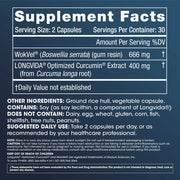 ProHealth Longevity Optimized Curcumin for Body and Joint - 60 capsules - Supplement Facts