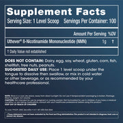ProHealth Longevity NMN Pro™ Powder - Uthever® NMN, 100 grams - Supplement Facts