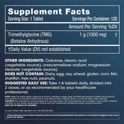 Prohealth Longevity TMG Pro Tablets Supplement Facts