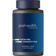 ProHealth Longevity Fisetin Pro Longevity Plus a supplement formulated to support efficient removal of senescent cells, promote brain health, and enhance overall cellular resilience—so you can feel stronger, sharper, and more youthful every day.