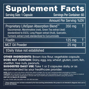 ProHealth Longevity Fisetin Pro Longevity Plus Supplement Facts