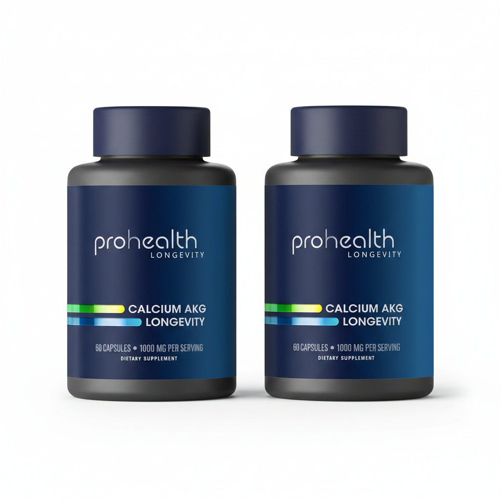 Two bottles of Prohealth Longevity NMN Pro 300™ delivers a clinically backed 300 mg dose of β-Nicotinamide Mononucleotide (NMN)—the direct NAD+ precursor that powers your mitochondria, fuels DNA repair, and supports youthful metabolism.