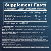 ProHealth Longevity DHEA – 50 mg, 60 Capsules - Supplement Facts