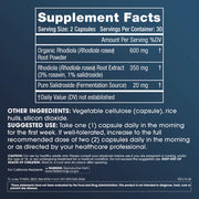 ProHealth Longevity Full Spectrum Rhodiola - 60 capsules Supplement Facts