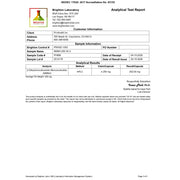 Brighton Laboratory analytical test report verifying ProHealth NMNH 250 capsules with tested Nexergy+™ NMNH content and quality analysis.