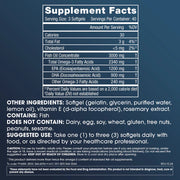ProHealth Longevity Extra Strength Omega-3 Fish Oil - 120 softgels - Supplement Facts