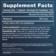 ProHealth Longevity Pure Melatonin - 300 MCG Supplement Facts